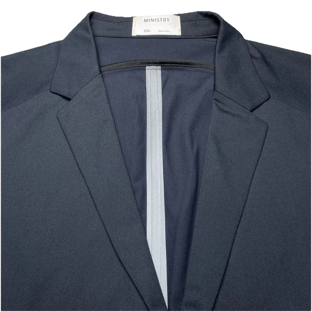 Ministry of Supply Aviator Blazer Sport Coat XXL Mens Performance Navy - Picture 1 of 9